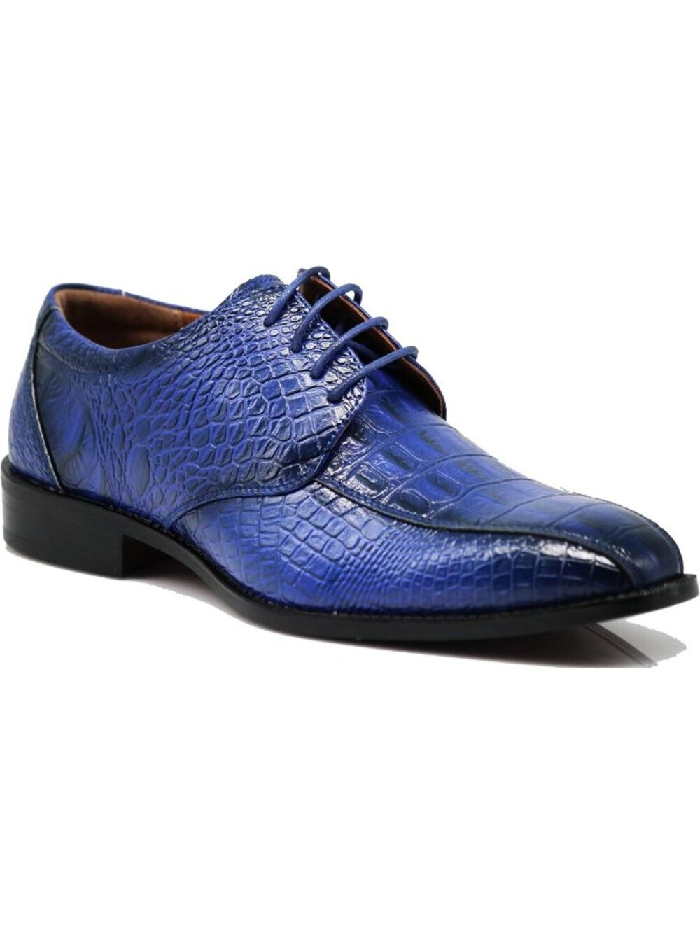 Stylish Men's Alligator Crocodile Print Lace-Up Oxfords Dress Shoes, Size
